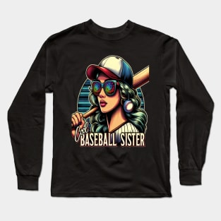 Shades of Strength Cool Baseball Sister Long Sleeve T-Shirt